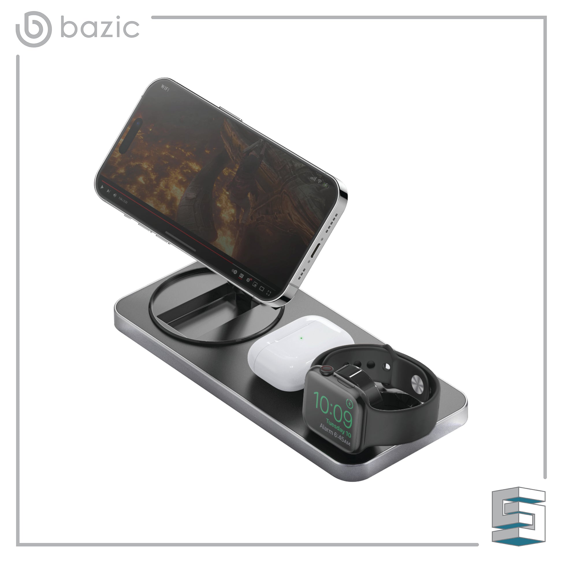 3-in-1 Foldable Wireless Charging Stand - ENERGEA Bazic GoMag Station Global Synergy Concepts