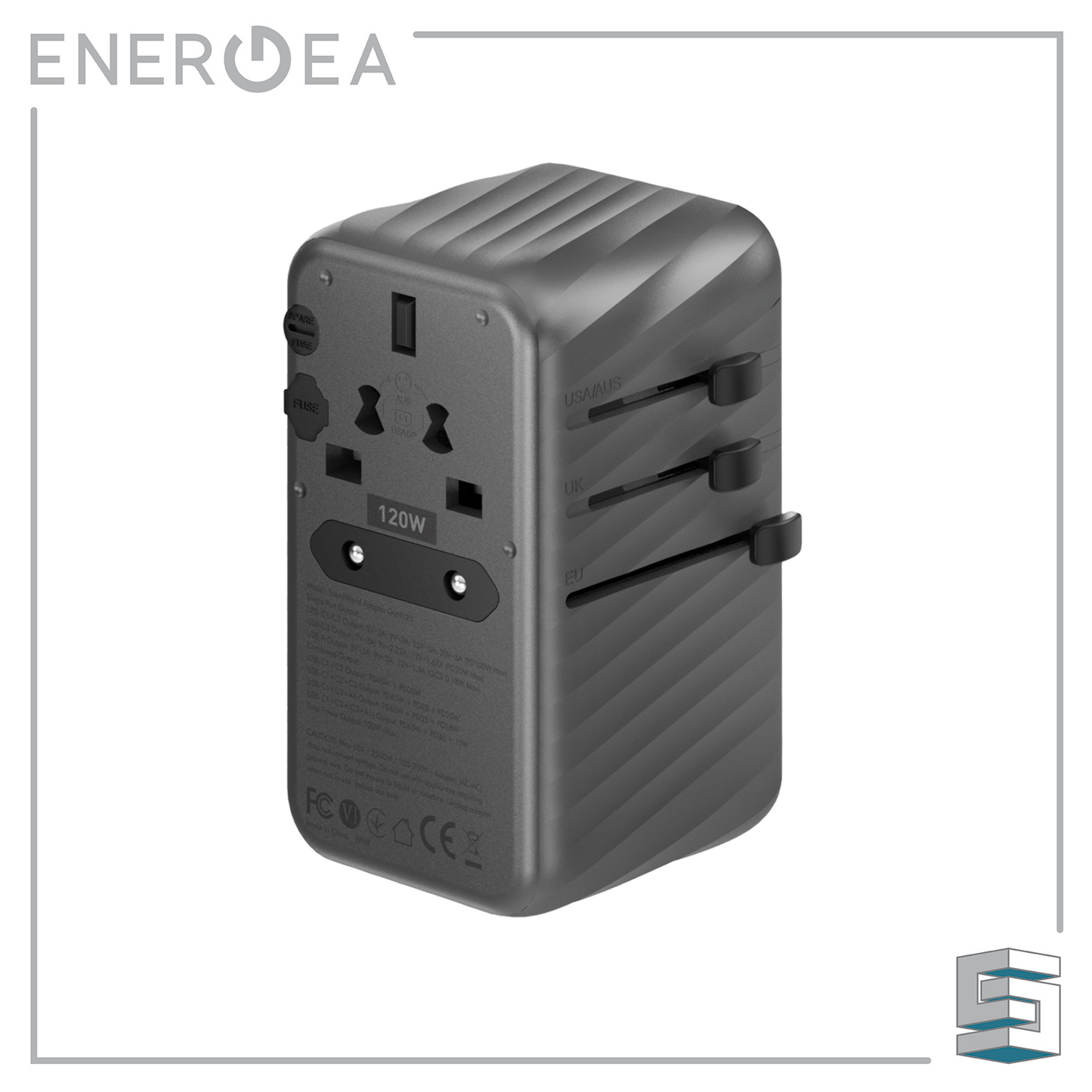 Universal Adapter - ENERGEA TravelWorld GaN120 Global Synergy Concepts