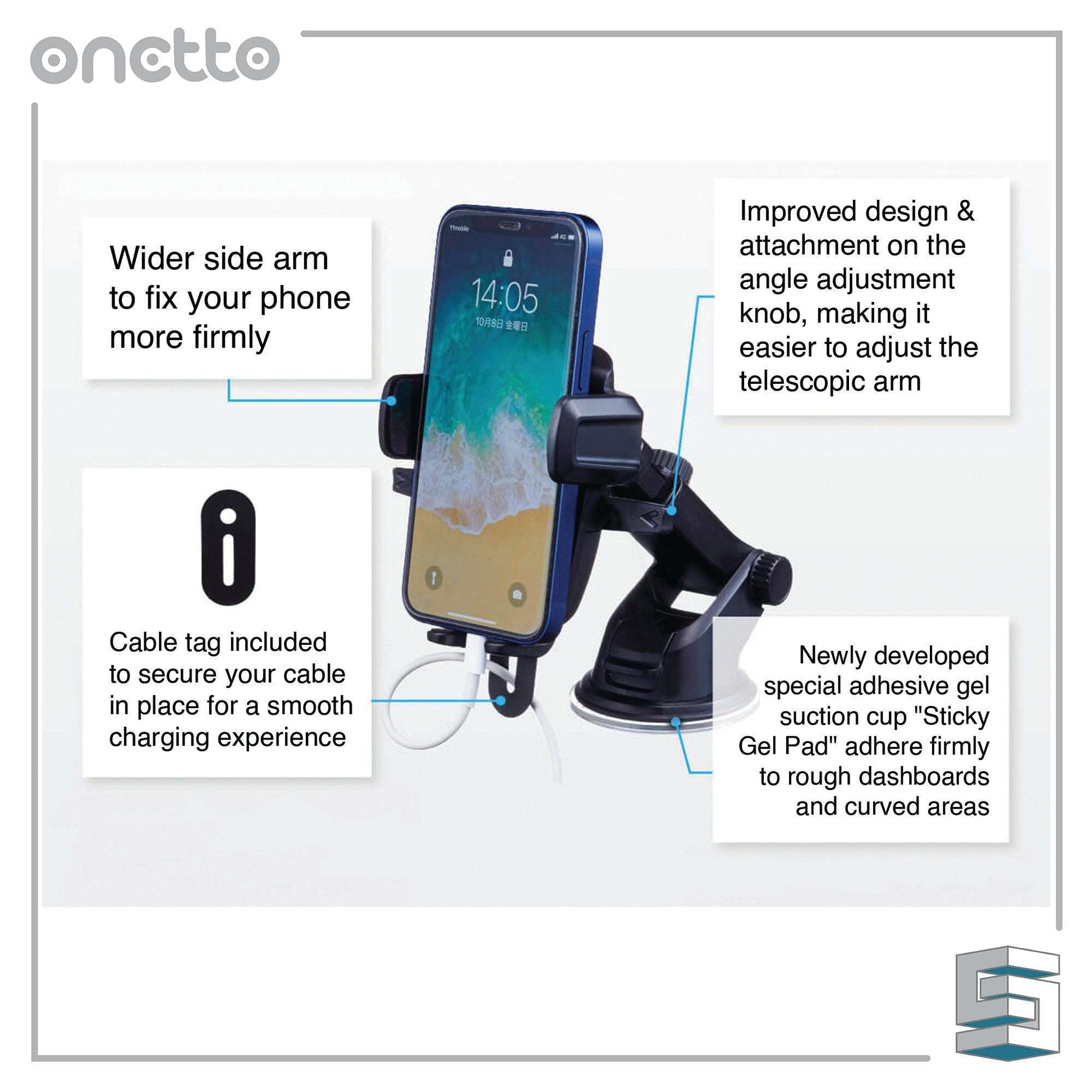 Car Mount - ONETTO Easy One Touch 5 Global Synergy Concepts