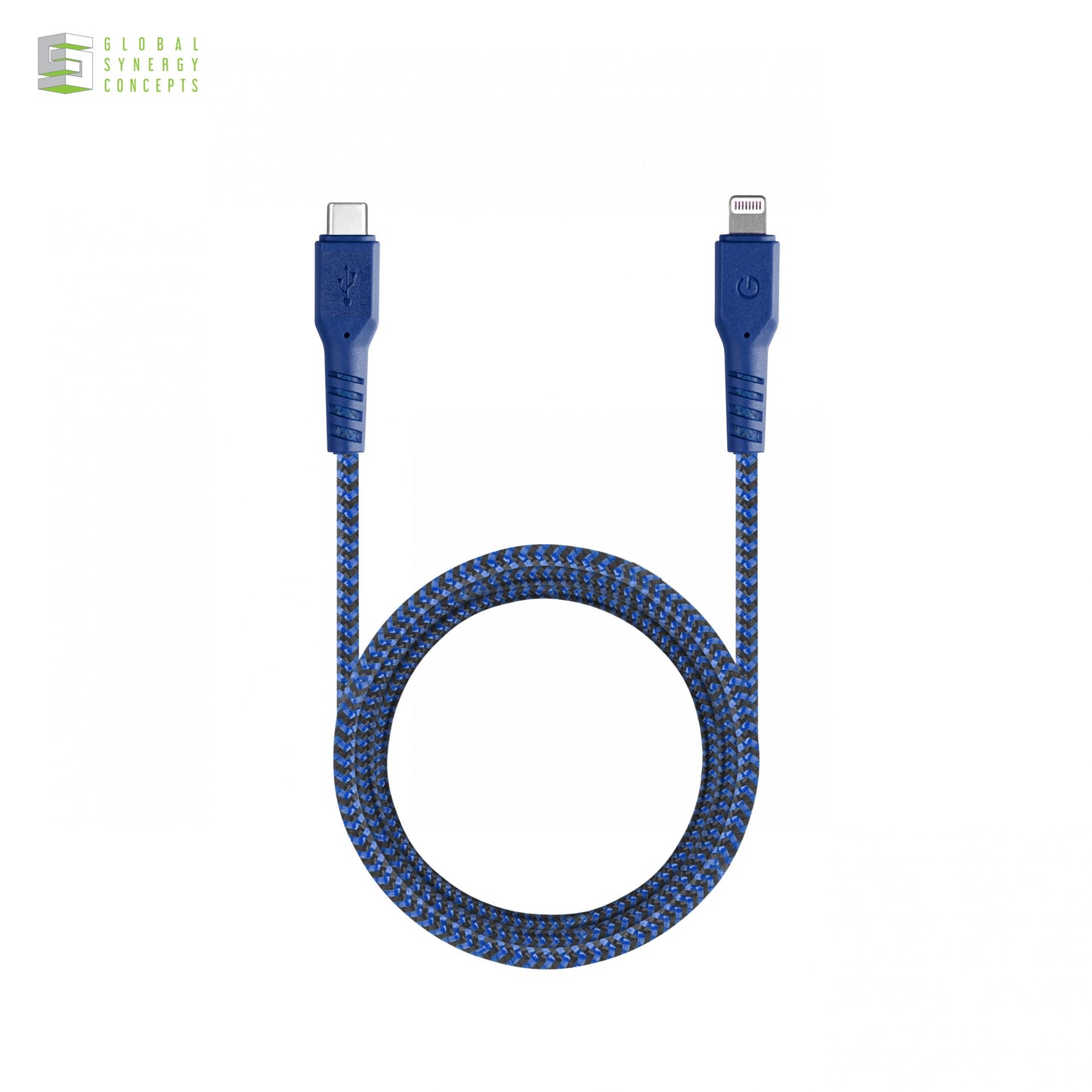 Charge & Sync USB-C to Lightning Cable - ENERGEA FibraTough MFI 1.5m Global Synergy Concepts