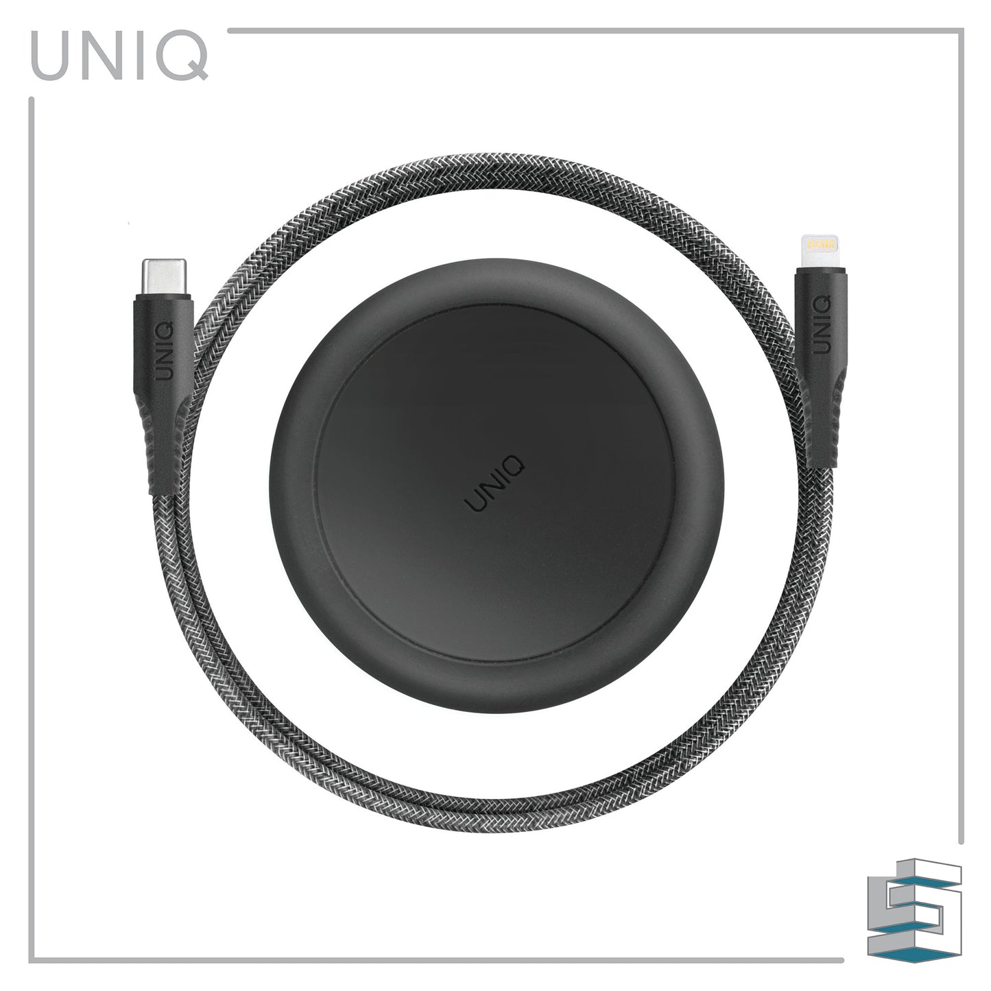 Charge & Sync USB-C to Lightning Cable with Smart Cable Organiser - UNIQ Halo 1.2m Global Synergy Concepts