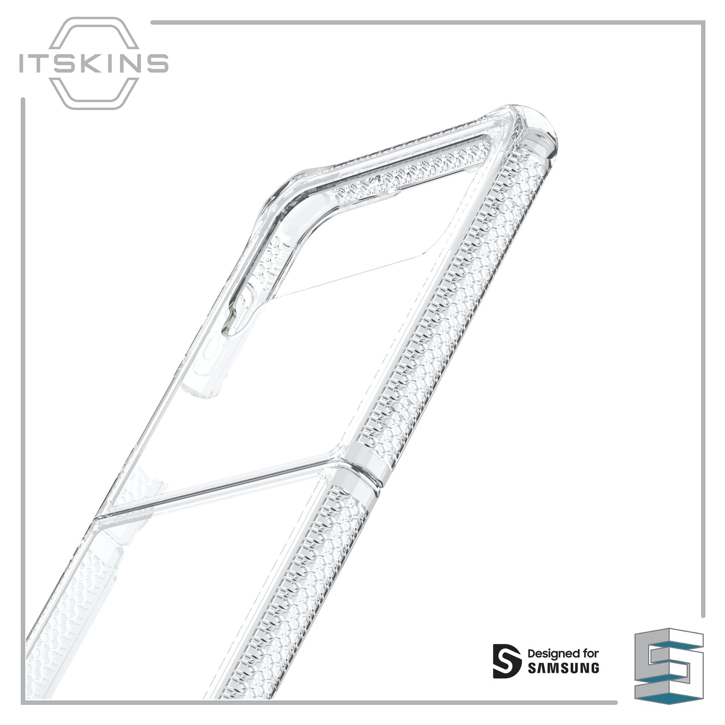 Case for Samsung Galaxy Z Flip4 5G - ITSKINS Hybrid_R // Clear Global Synergy Concepts