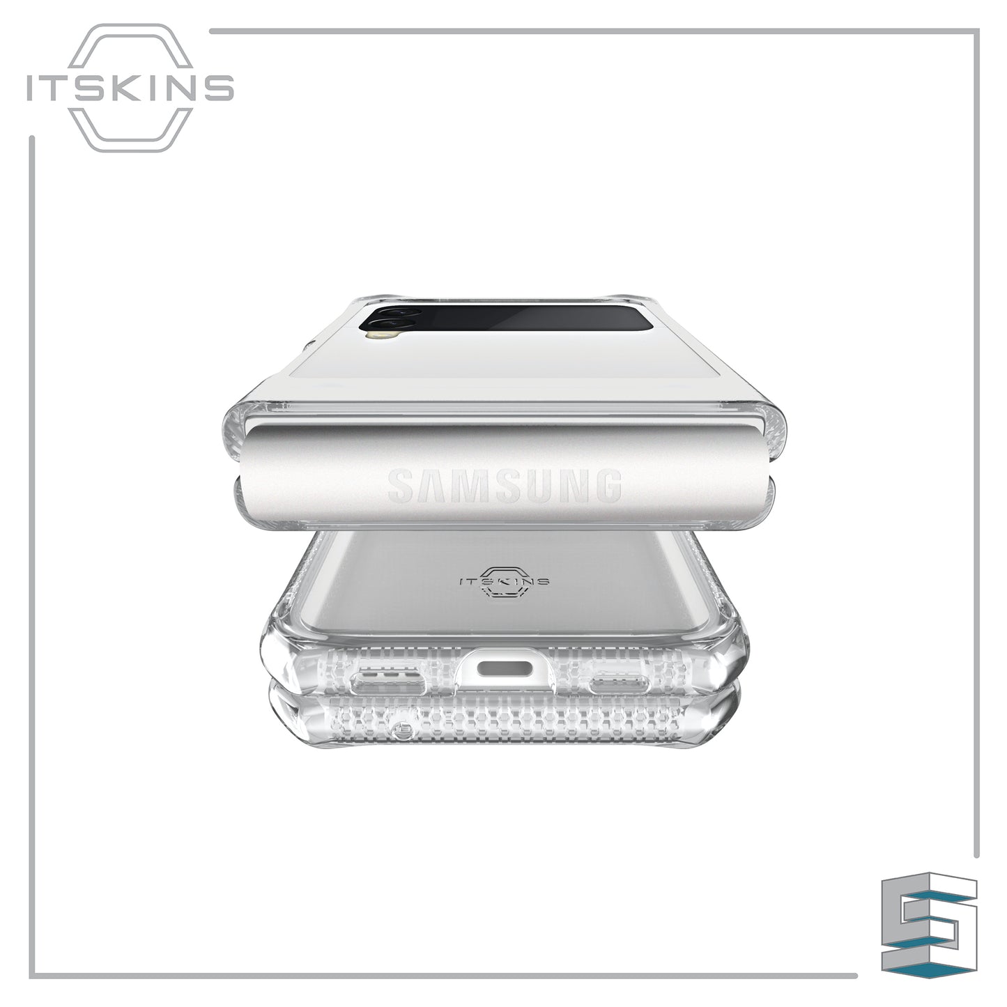 Case for Samsung Galaxy Z Flip4 5G - ITSKINS Hybrid_R // Clear Global Synergy Concepts