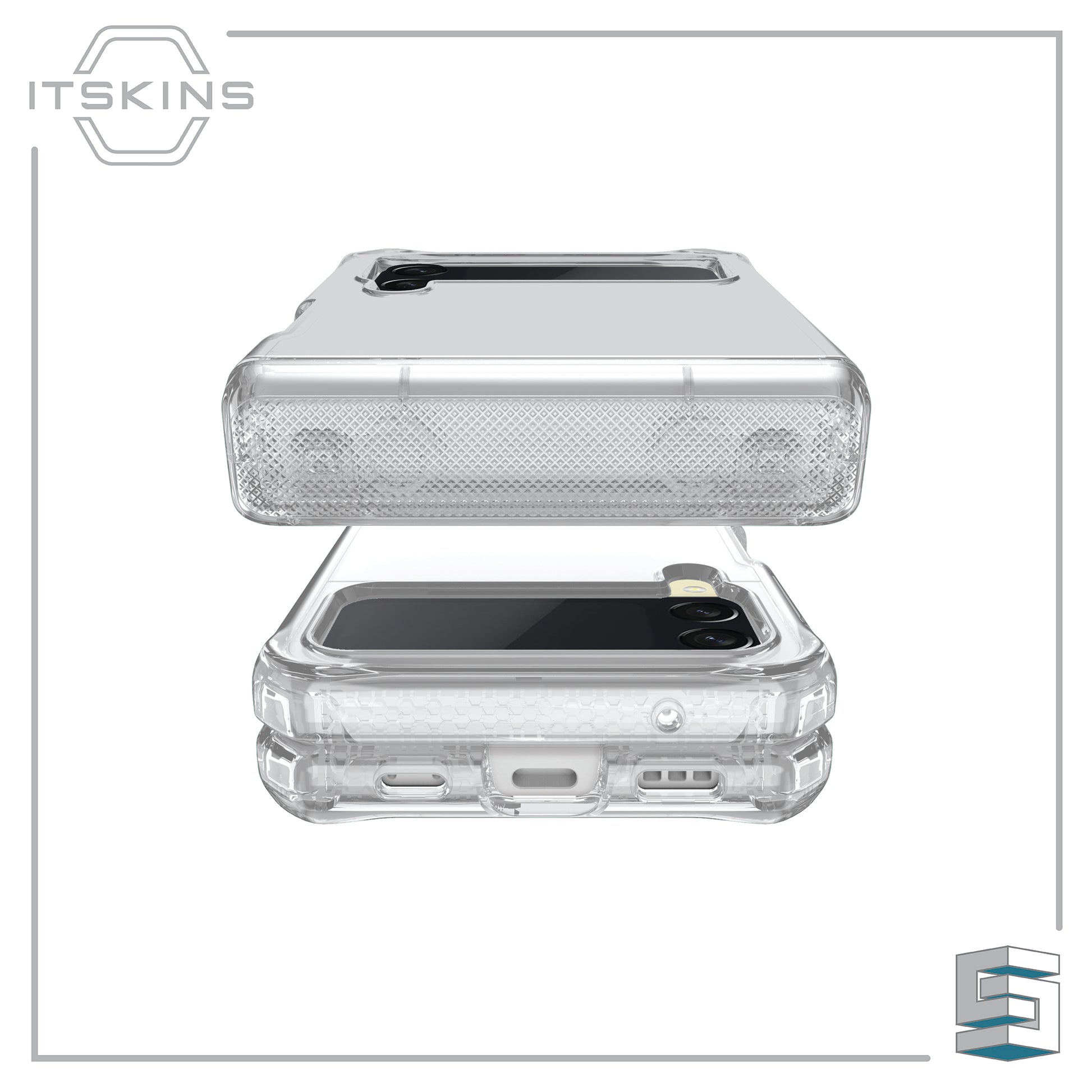 Case for Samsung Galaxy Z Flip4 5G - ITSKINS Supreme_R Clear // Hinge Global Synergy Concepts