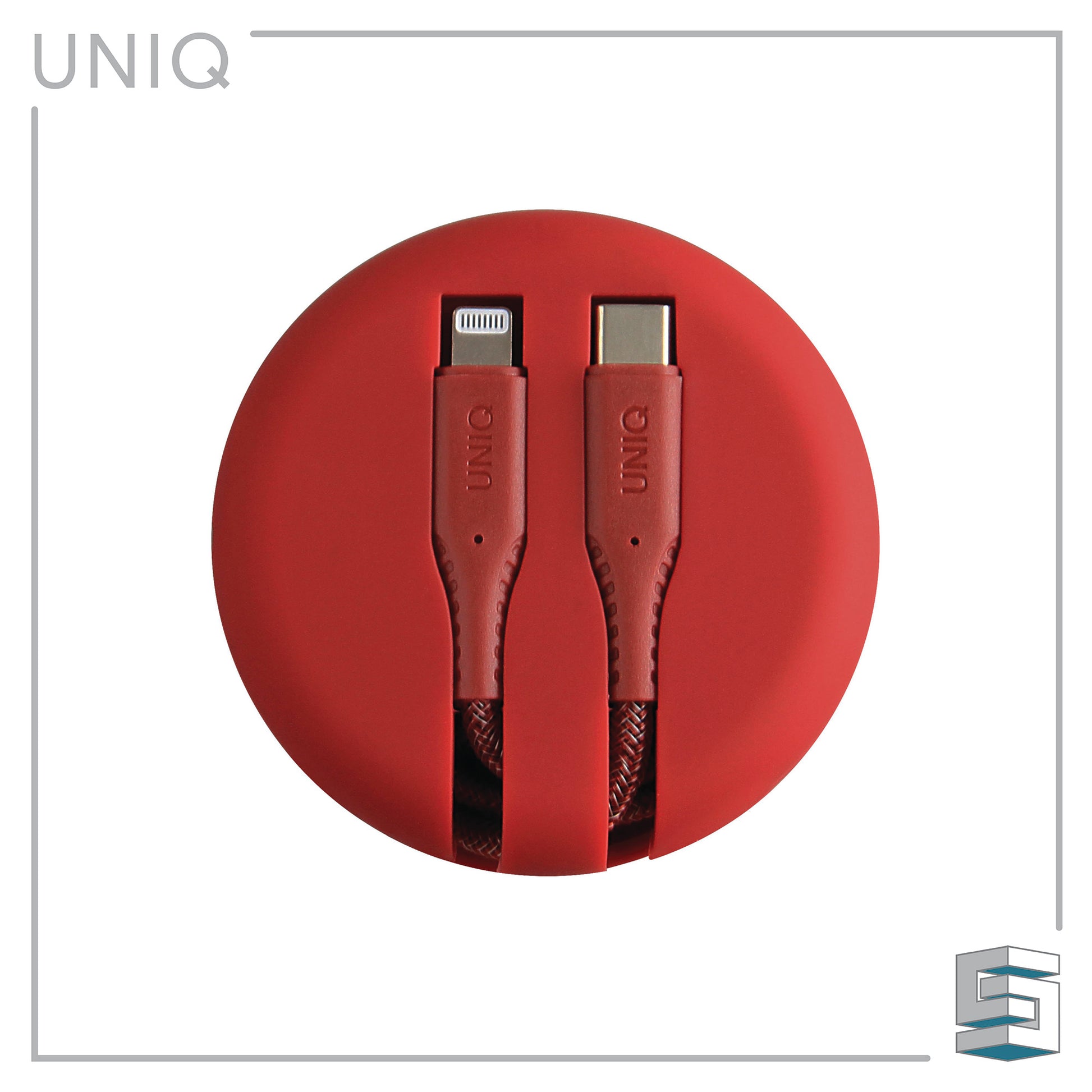 Charge & Sync USB-C to Lightning Cable with Smart Cable Organiser - UNIQ Halo 1.2m Global Synergy Concepts