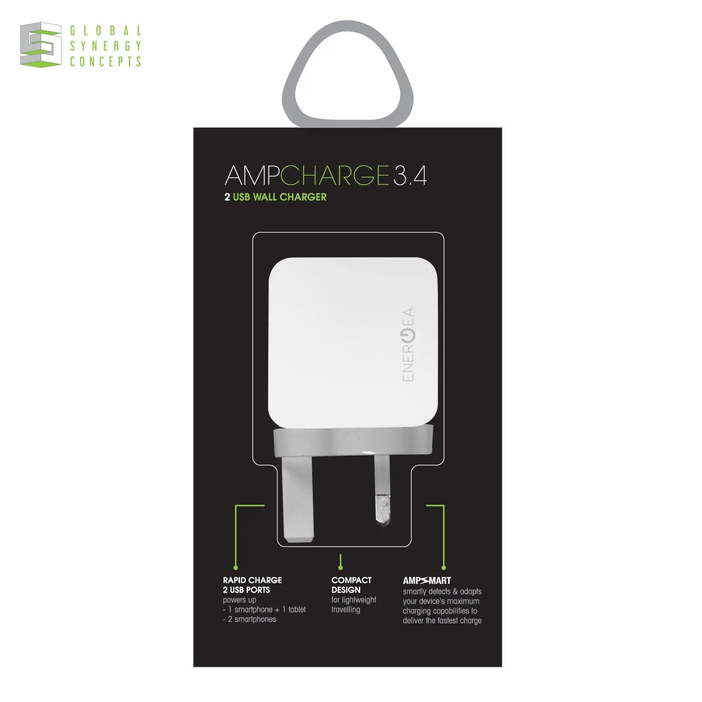 Wall Charger - Energea AmpCharge 3.4 Global Synergy Concepts